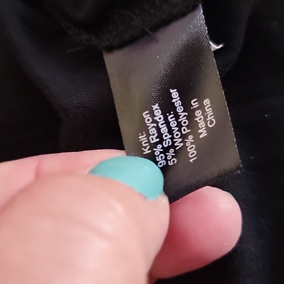 Lane Bryant Top with Sheer Flowing Trim High Low Hem black size 14/16 - Picture 13 of 13